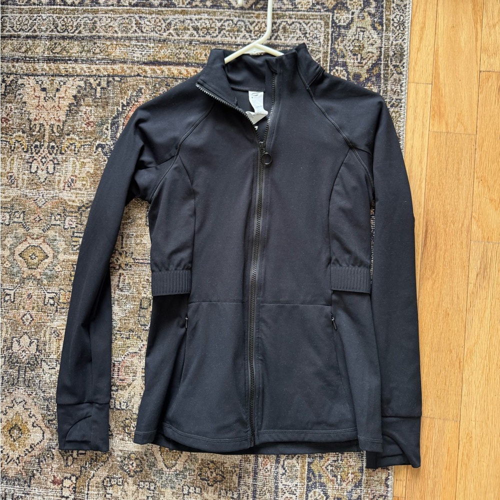 Fabletics Black Full-Zip Utility Jacket